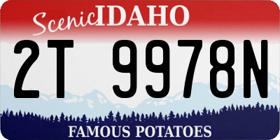 ID license plate 2T9978N