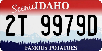 ID license plate 2T9979D