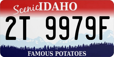 ID license plate 2T9979F