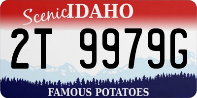 ID license plate 2T9979G