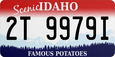 ID license plate 2T9979I