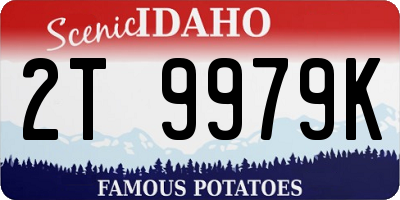 ID license plate 2T9979K