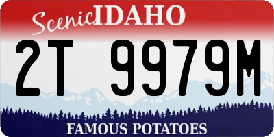 ID license plate 2T9979M