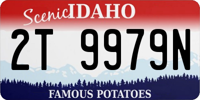 ID license plate 2T9979N