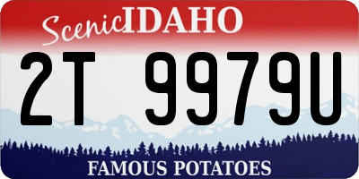 ID license plate 2T9979U