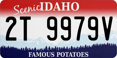 ID license plate 2T9979V