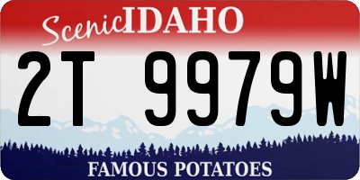 ID license plate 2T9979W