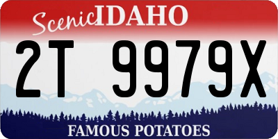 ID license plate 2T9979X