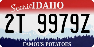 ID license plate 2T9979Z