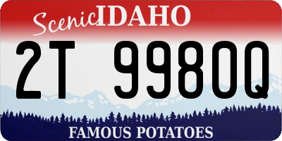 ID license plate 2T9980Q