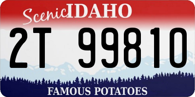 ID license plate 2T9981O