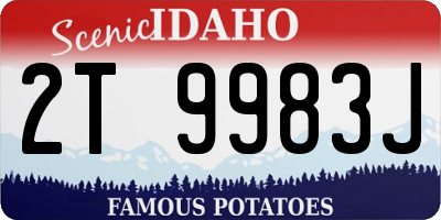 ID license plate 2T9983J