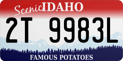 ID license plate 2T9983L