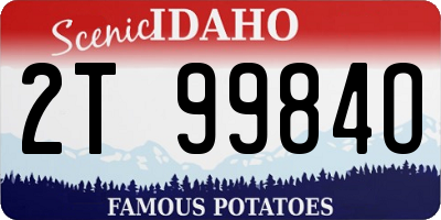 ID license plate 2T9984O