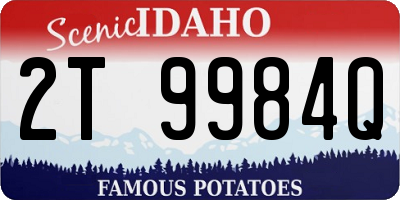 ID license plate 2T9984Q