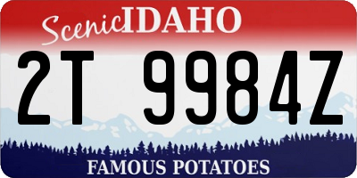 ID license plate 2T9984Z