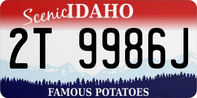 ID license plate 2T9986J