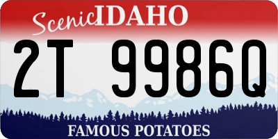 ID license plate 2T9986Q