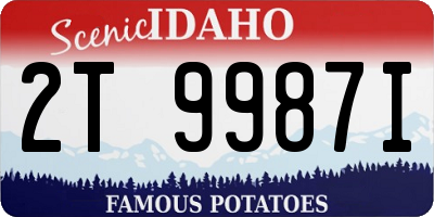 ID license plate 2T9987I