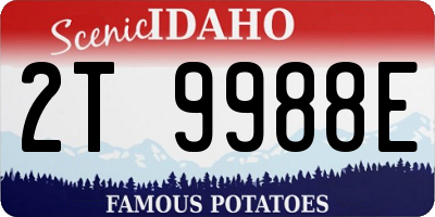 ID license plate 2T9988E