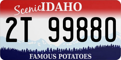 ID license plate 2T9988O