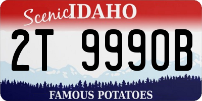 ID license plate 2T9990B