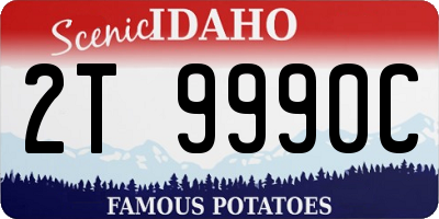 ID license plate 2T9990C