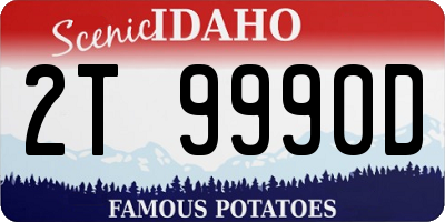 ID license plate 2T9990D