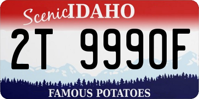 ID license plate 2T9990F