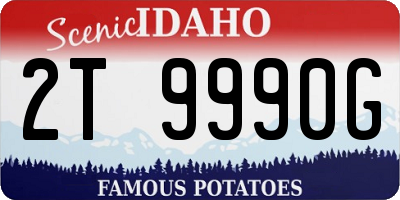 ID license plate 2T9990G