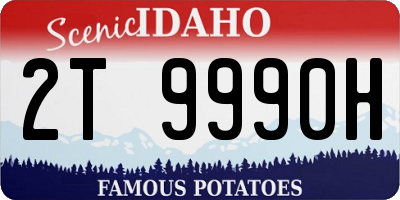 ID license plate 2T9990H