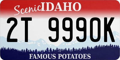 ID license plate 2T9990K