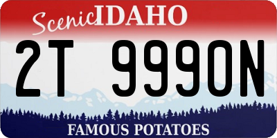 ID license plate 2T9990N