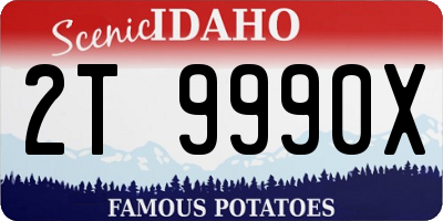ID license plate 2T9990X