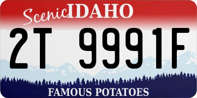 ID license plate 2T9991F