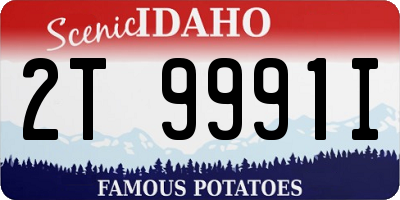 ID license plate 2T9991I