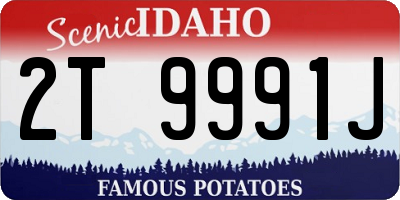 ID license plate 2T9991J