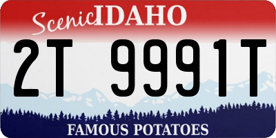 ID license plate 2T9991T