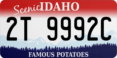 ID license plate 2T9992C