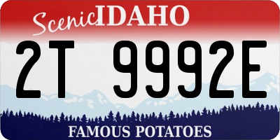 ID license plate 2T9992E