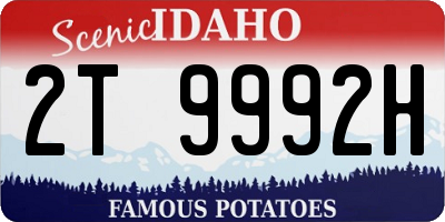 ID license plate 2T9992H