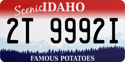 ID license plate 2T9992I