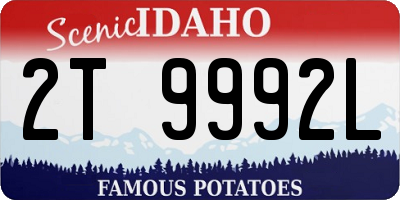 ID license plate 2T9992L