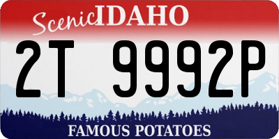 ID license plate 2T9992P