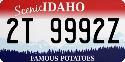 ID license plate 2T9992Z