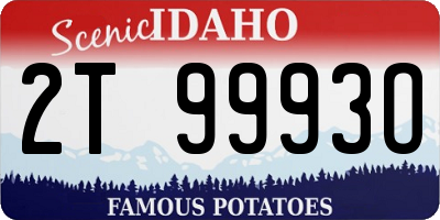 ID license plate 2T9993O