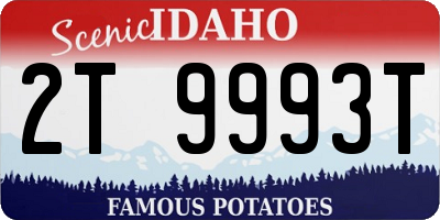 ID license plate 2T9993T