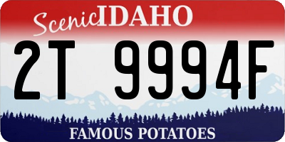 ID license plate 2T9994F