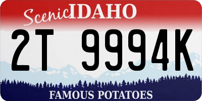 ID license plate 2T9994K