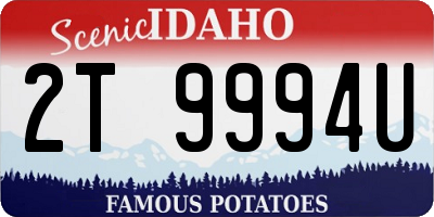 ID license plate 2T9994U